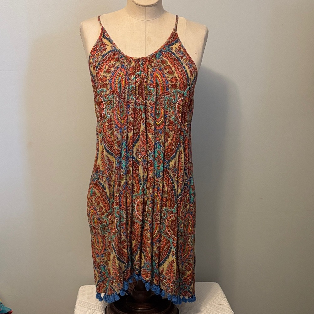 Umgee Multicolor Paisley Backless Dress